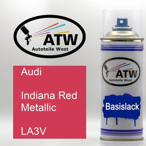 Audi, Indiana Red Metallic, LA3V: 400ml Sprühdose, von ATW Autoteile West.